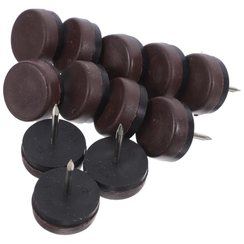 LALAFINA 40 Stück Antirutsch Möbelpads für Tische Stühle und Schränke Gummifüße mit Nägeln zum Schutz Teppichböden Robuste Einfach zu Installierende Bodenschoner von LALAFINA