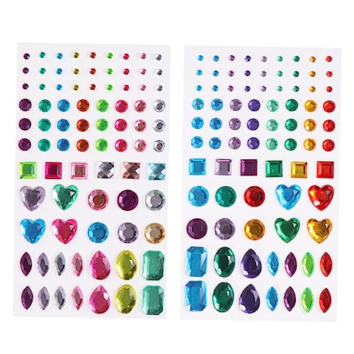 LALAFINA 5 Blätter Acryl Diamant Aufkleber Selbstklebend Kinderfreundlich Vielseitig für DIY Dekoration von Handy Federmäppchen Computer Sicher für Haut für Basteln und Belohnung von LALAFINA
