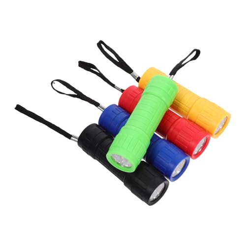LALAFINA 5 Stück Teiliges Mini LED Taschenlampen Tragbare Campinglaterne Handliche Taschenlampe für Outdoor Aktivitäten für Camping und Notfälle Blau Rot Grün Schwarz Gelb von LALAFINA
