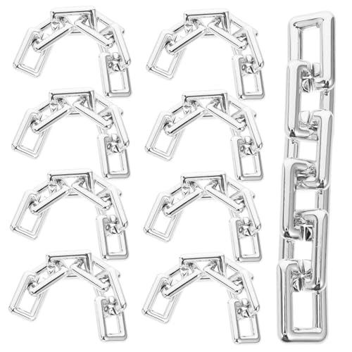 LALAFINA 50 Stück Abs Kettenverbinder Ersatz Glieder für Kettenreparatur Dekorative UV Beschichtete Ketten Glieder für Taschen Kleidung Silberfarben Langlebig Vielseitig Einsetzbar LALAFINA 50 Stück Abs Kettenverbinder Ersatz Glieder für Kettenreparatur Dekorative UV Beschichtete Ketten Glieder für Taschen Kleidung Silberfarben Langlebig Vielseitig Einsetzbar von LALAFINA