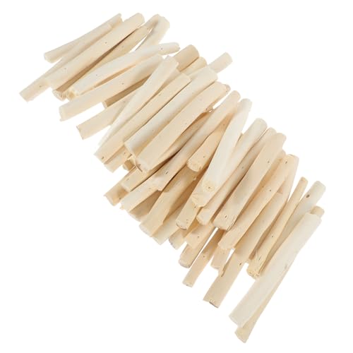LALAFINA 50 Stück DIY Holzstäbe für Basteln und Fotorequisiten Getrocknete Weiße Dreifach holzstäbchen Natürliche Holzäste für Kreative Handwerksprojekte und Dekoration von LALAFINA
