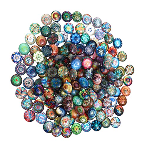 LALAFINA 50 Stück Glas-edelstein-Patches Gewölbte Materialien Zur Schmuckherstellung Ideal Für Schmuckdekor Und Halloween-Schmucksteine von LALAFINA