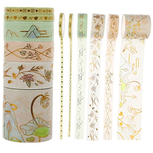 LALAFINA 6 Rollen Washi-klebebänder 2 M Lang Dekorative Scrapbooking-klebebänder Für Den Urlaub Albumaufkleber von LALAFINA