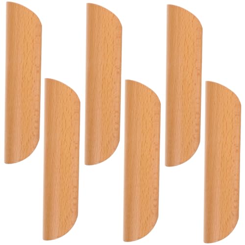 LALAFINA 6 Stck Teiliges Halbkreisförmige Möbelgriffe aus Holz Schlichte Schubladengriffe mit Lochabstand Robust und Geeignet für Küchenschränke Kommoden Kleiderschränke und Wohnmöbel von LALAFINA