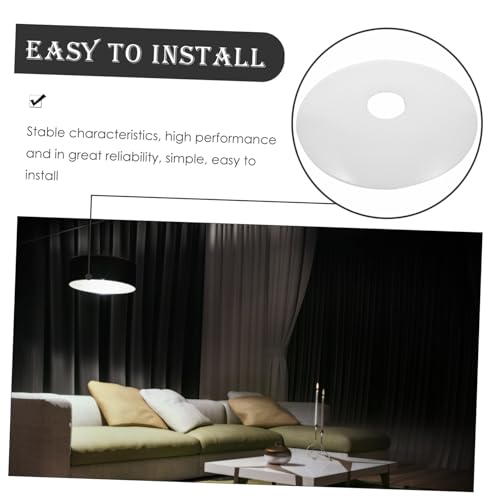 LALAFINA 6 Stück Deckenbaldachin Ømm Weiß LED Lampenbaldachin Lampenrosette für Tischlampen und Pendelleuchten Rostfrei Kompakt Einfache Montage Geeignet für Innenbeleuchtung Wohnzimmer von LALAFINA
