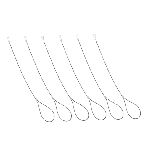 LALAFINA 6 Stück Edelstahl Torschlossseil Verstellbar Rostfrei Robust für Holz Metalltore Garten Scheune Vielseitig Einfach Montierbar von LALAFINA