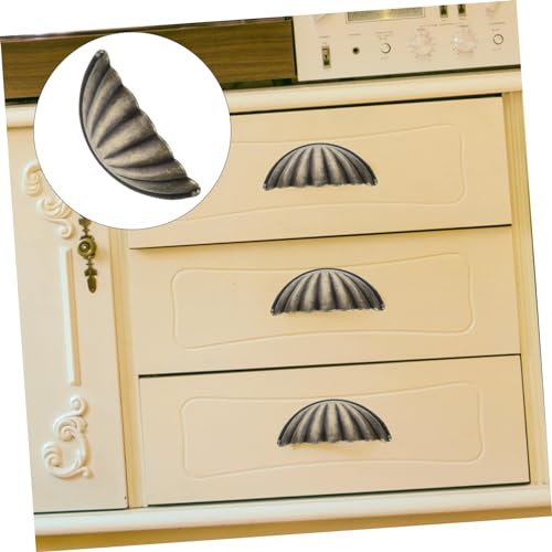 LALAFINA 6 Stück Vintage Schubladengriffe Muschelgriff Form Praktische Möbelknöpfe Antik Kabinett Griffe Robust Dauerhaft LALAFINA 6 Stück Vintage Schubladengriffe Muschelgriff Form Praktische Möbelknöpfe Antik Kabinett Griffe Robust Dauerhaft von LALAFINA