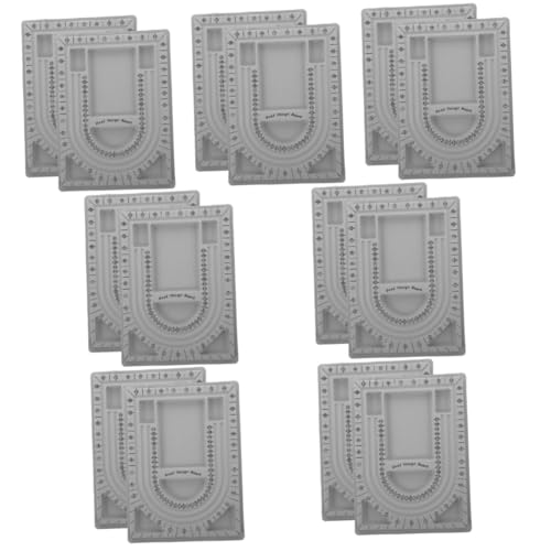 LALAFINA 7 Sätze Schmuck Design Platten Bead Board Für Und Armbänder Praktische Perlenablage Mit Maßstab Für DIY Schmuckgestaltung Und Aufbewahrung 2 Stück * 7 von LALAFINA