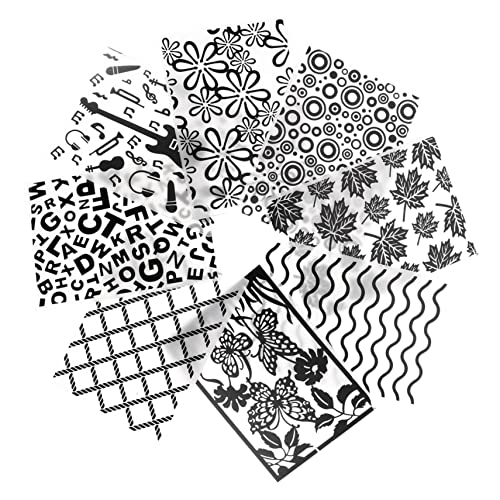 LALAFINA 8 Stück Bump Prägeschablone Karton Stanzform Walze Maschine Klebeband Verpackung Formschablonen Prägeordner Scrapbooking Dekorvorlagen Prägewerkzeug Prägeplatte von LALAFINA