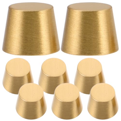 LALAFINA 8 Stück Messing-schneidebrettfüße, 10 Mm, Brett-Display-tablett-erhöhungsfüße mit Schrauben Und Unterlegscheiben für Küchengeräte Und Mehrere Möbel von LALAFINA