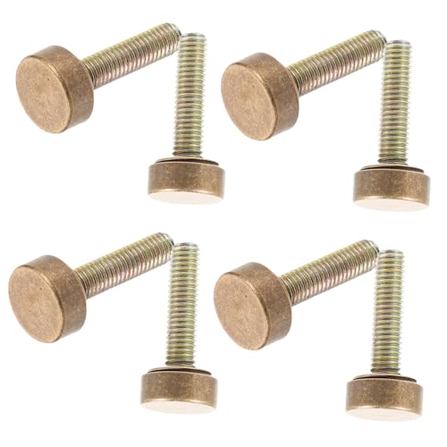 LALAFINA 8 Stück Teiliges Messing Zierschrauben Spiegelbefestigende Schrauben mit Glattem Gewinde Rostfreie Dekorative Abdeckkappen Geeignet für Glasmöbel und Werbeschilder von LALAFINA