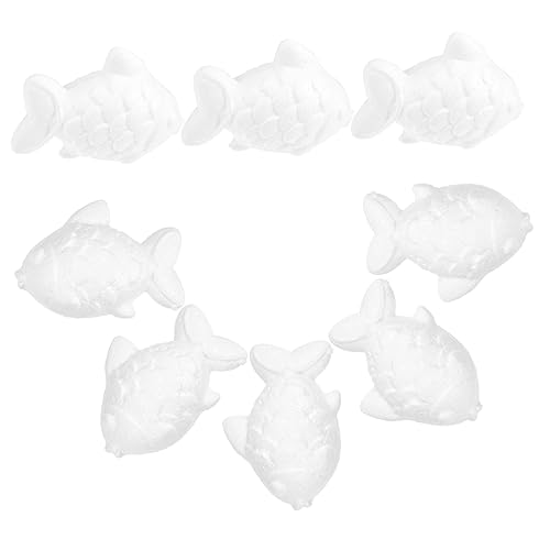 LALAFINA 8 Stück Teiliges Unbemalter Schaumstoff Bälle DIY Animal Goldfischform Dekorative Festival Ornamente für Kreative Bastelprojekte von LALAFINA