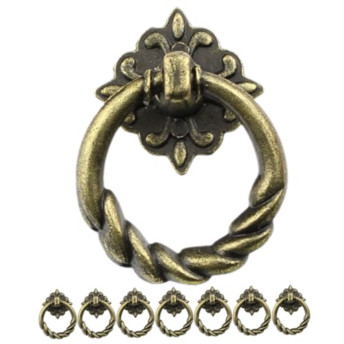 LALAFINA 8 Stück Teiliges Vintage Möbelknöpfe aus Metall Runde Kanten Ergonomisch Geformt Langlebige Schrankgriffe im Retro Stil Geeignet für Kleiderschränke Robust und Korrosionsbeständig von LALAFINA