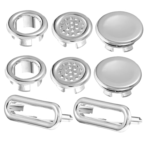 LALAFINA 8 Stück Teiliges Waschbecken Überlaufabdeckungen Verschiedene Designs Abdeckung für Badezimmer Spüle Badewanne Dekorative Overflow Ringe mit Glänzender Chromoberfläche Praktische LALAFINA 8 Stück Teiliges Waschbecken Überlaufabdeckungen Verschiedene Designs Abdeckung für Badezimmer Spüle Badewanne Dekorative Overflow Ringe mit Glänzender Chromoberfläche Praktische von LALAFINA