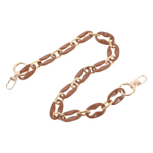 LALAFINA Acryl Handtaschenkette Strapazierfähige Geldbörsenkette mit Elegantem Hakenverschluss für DIY Handtaschenprojekte Braided Purse Strap Braun und Gold für Stilvolle LALAFINA Acryl Handtaschenkette Strapazierfähige Geldbörsenkette mit Elegantem Hakenverschluss für DIY Handtaschenprojekte Braided Purse Strap Braun und Gold für Stilvolle von LALAFINA