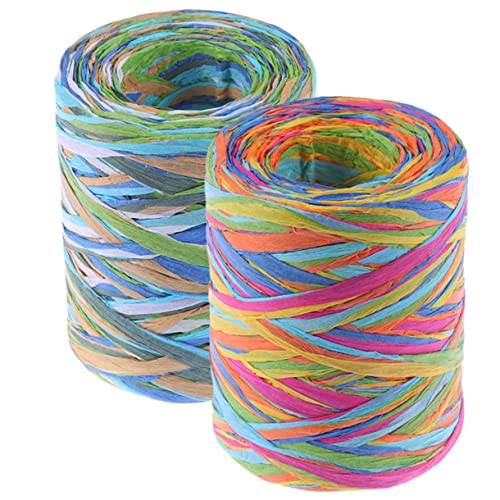 LALAFINA Bast-bastelschnüre – 6 Farbige Bastseile Bastgras Zum Verpacken Perfekt Für Geburtstagsgeschenke Und Zum Verpacken Von Schachteln von LALAFINA