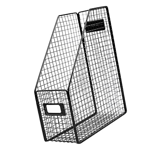LALAFINA Desktop-lagerregal Veranstalter Bücherregal Stationärer Organizer Gestell Büro Desktop-Organizer Stapelbar Einfacher Stillagerstange Kreatives Lagerregal Schwarz von LALAFINA