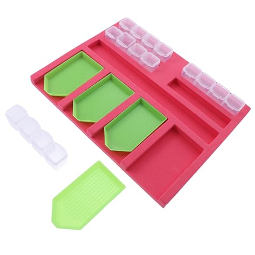 LALAFINA Diamant Malerei Aufbewahrungsbox mit Schwammtray für Diamant Stickerei für DIY Perlen Nailart und Mehr Einfaches Sortieren und Effiziente Nutzung von LALAFINA