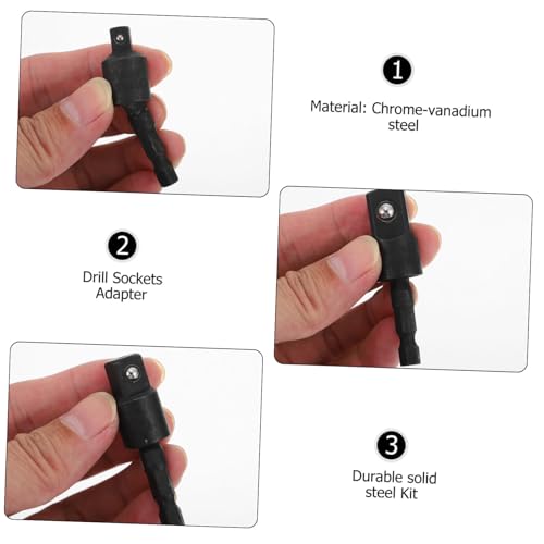 LALAFINA Drehbarer Stahl Adapter Teiliges Stecknuss Werkzeug Sechskant Bohrer Adapter für Akkuschrauber und Bohrmaschine LALAFINA Drehbarer Stahl Adapter Teiliges Stecknuss Werkzeug Sechskant Bohrer Adapter für Akkuschrauber und Bohrmaschine von LALAFINA