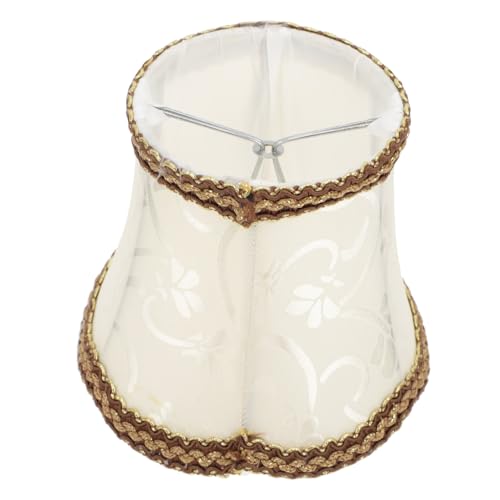 LALAFINA Europäischer Stoff lampenschirm Vielseitiger Lampenschirm für Tischlampe Kronleuchter Wandleuchte Installieren Sanfte Lichtstreuung Langlebiges Material Vielseitig Einsetzbar von LALAFINA
