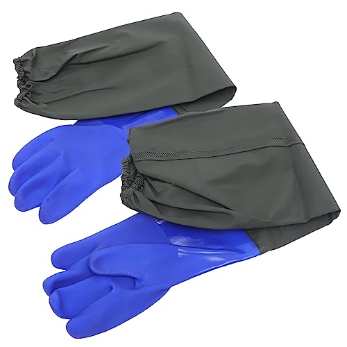 LALAFINA Extra Lange Wasserdichte Arbeitshandschuhe Robuste Angel und Teichhandschuhe Atmungsaktivem Material Vielseitig Einsetzbar für Garten Aquarium und Outdoor Blau LALAFINA Extra Lange Wasserdichte Arbeitshandschuhe Robuste Angel und Teichhandschuhe Atmungsaktivem Material Vielseitig Einsetzbar für Garten Aquarium und Outdoor Blau von LALAFINA