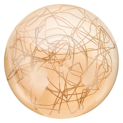 LALAFINA Glaslampenschirm Kugelform mit Großem Öffnung und Gebogenem Drahtdesign Robuste Glaslampenabdeckung für Deckenleuchte Diffuse Lichtverteilung Einfache Montage Warmes Kompatibel LALAFINA Glaslampenschirm Kugelform mit Großem Öffnung und Gebogenem Drahtdesign Robuste Glaslampenabdeckung für Deckenleuchte Diffuse Lichtverteilung Einfache Montage Warmes Kompatibel von LALAFINA