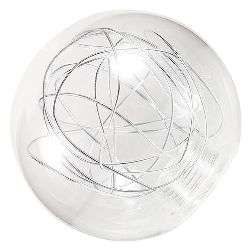 LALAFINA Globe Lampenschirm Ersatzlampenschirm für Pendelleuchten Ømm Silberne Aluminiumdraht Umwicklung für Wohnzimmer Schlafzimmer und Hotels von LALAFINA