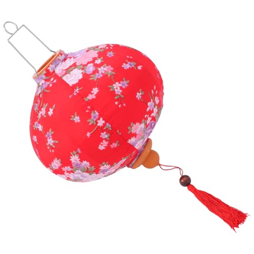 LALAFINA Hängende Laterne Wasserdichtem Satin Rote Blumen Dekoration für Neujahr Traditionelle Laterne mit Quaste Installieren für Außenbereich Geeignet LALAFINA Hängende Laterne Wasserdichtem Satin Rote Blumen Dekoration für Neujahr Traditionelle Laterne mit Quaste Installieren für Außenbereich Geeignet von LALAFINA