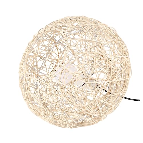 LALAFINA Hängender Lampenschirm Bambusgeflecht Runde Deckenleuchte Vintage Rattan Lichtabdeckung für Wohnzimmer Esszimmer Schlafzimmer Hochwertiger Lampenschirm mit Schickem Design LALAFINA Hängender Lampenschirm Bambusgeflecht Runde Deckenleuchte Vintage Rattan Lichtabdeckung für Wohnzimmer Esszimmer Schlafzimmer Hochwertiger Lampenschirm mit Schickem Design von LALAFINA