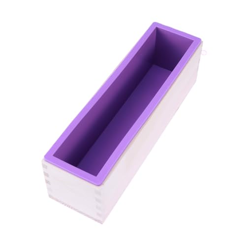 LALAFINA Handgemachte Seifenformen Holzbox Lila S Oval Quadratisch Rechteckig DIY Seifenherstellung Silikonform Sicher Langlebig Leicht zu Reinigen von LALAFINA