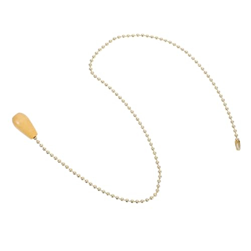 LALAFINA Holz Zugkette für Deckenventilator Pull Chain mit Goldenem Holzpendel Dekorative Lichtschalter Zugleine für Schlafzimmer Wohnzimmer Natürlicher Stil Vielseitig Einsetzbar von LALAFINA
