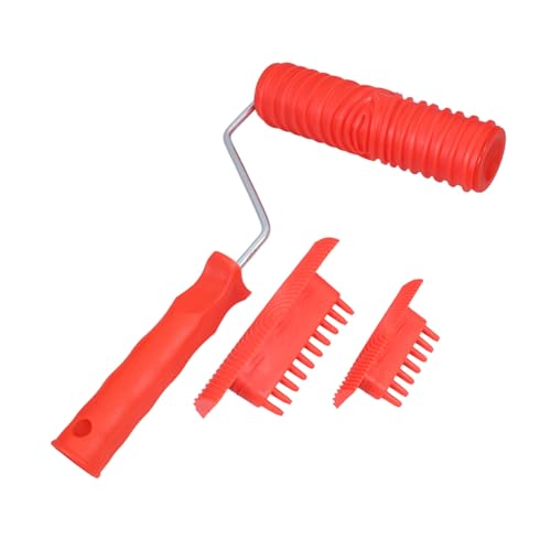 LALAFINA Holzmaserung Farbroller Set Holzstruktur Malwerkzeug Vielseitiges Holzmaserung Effekt Werkzeug für Wanddekoration DIY Handwerk Holz Kunststoff Oberfläche von LALAFINA