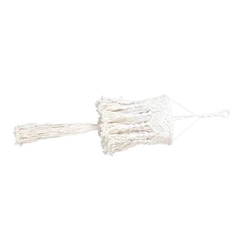 LALAFINA Makramee Lampenschirm Baumwollfaden Hängender Tassel Lampenschirm Boho Deckenleuchte für Restaurant und Wohnzimmer mit Zierquasten Robuste Handgefertigte Hängelampe LALAFINA Makramee Lampenschirm Baumwollfaden Hängender Tassel Lampenschirm Boho Deckenleuchte für Restaurant und Wohnzimmer mit Zierquasten Robuste Handgefertigte Hängelampe von LALAFINA