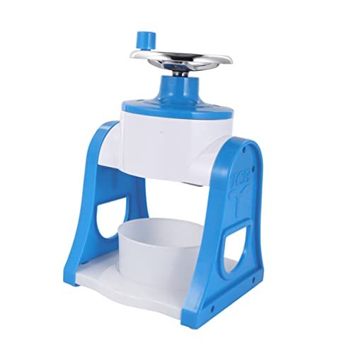 LALAFINA Manueller Eiszerkleinerer Mini Eismaschine für Zuhause Handbetrieben für Shaved Ice Slush und Smoothies aus Material Abnehmbar und Leicht zu Reinigen für Sommer Blau von LALAFINA