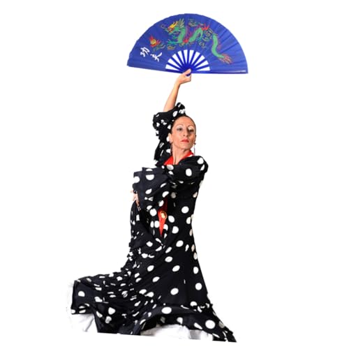 LALAFINA Martial Arts Fan Kunststoff Chinesischer Fächer Langlebig Glatt Schließend Taichi Kungfu Performance Tanz Dekoration Blau LALAFINA Martial Arts Fan Kunststoff Chinesischer Fächer Langlebig Glatt Schließend Taichi Kungfu Performance Tanz Dekoration Blau von LALAFINA