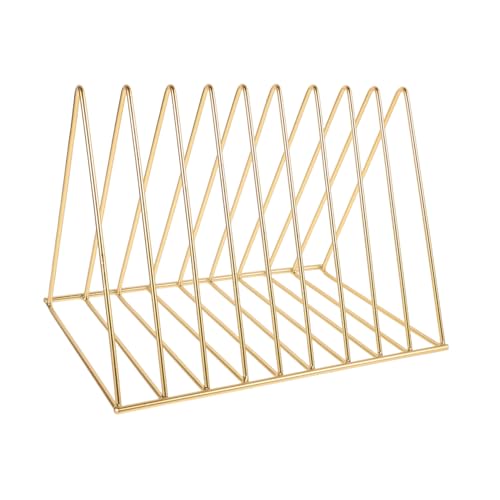 LALAFINA Metall Desktop Organizer Dreieckiger Magazinhalter Robuster Büro Bücherregal Ständer Multifunktional Für Schreibtisch Aufbewahrung Von Zeitschriften Akten Und Bürobedarf von LALAFINA