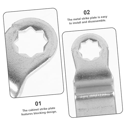 LALAFINA Metall Türschlagplatte mit Verlängertem Lippenanschlag Robuste Elektrische Schranktür Verstärkung Einfache Montage Langlebig Geeignet für Verteilerschaltkasten und von LALAFINA