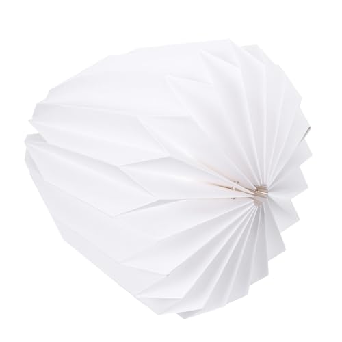 LALAFINA Moderner Faltbarer Origami Lampenschirm Kreative Weiße Papierlaterne Hängender Lampenschirm für Wohnzimmer Schlafzimmer Bar und Restaurant Langlebig und Installieren von LALAFINA