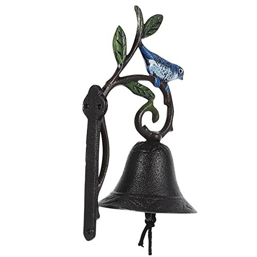 LALAFINA Rustikale Gusseisen Türklingel mit Handbemaltem Vogel Vintage Wandklingel für Garten und Haustür Manuell Schüttelbar Dekorative Retro Klingel für Haus LALAFINA Rustikale Gusseisen Türklingel mit Handbemaltem Vogel Vintage Wandklingel für Garten und Haustür Manuell Schüttelbar Dekorative Retro Klingel für Haus von LALAFINA