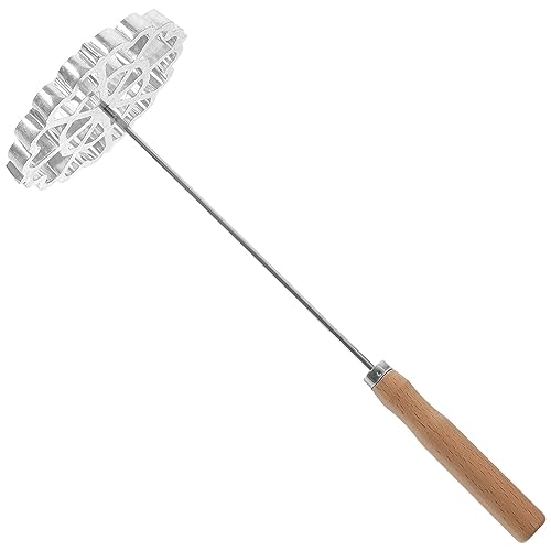 LALAFINA Schwedische Rosette Eisen-Rosette Waffelformen Kuchendruck Kekse Gebäckform Bratform Antihaftbeschichteter Bratlöffel Netzsieb Küchenhelfer (12cm) von LALAFINA