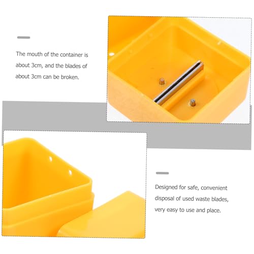 LALAFINA Sicherer Klingenaufbewahrungsbehälter für Gebrauchte Rasier Skalpellklingen Bruchsicherer Tragbarer Entsorgungsbox mit Großem Fassungsvermögen Praktisches Aufbewahrungssystem für von LALAFINA