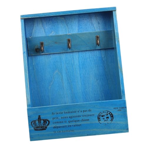 LALAFINA Vintage Holz Schlüsselkasten Wandmontage Robuste Schlüsselbox aus Hochwertigem Material Praktische Kleine Aufbewahrungsbox für Zuhause Installieren Dekoratives Schlüsselhalter von LALAFINA