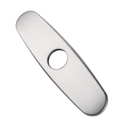 LALAFINA Wasserhahn Abdeckplatte Rostfrei Dekorativ Fingerprint Küchenarmatur Lochblende Robust Langlebig Praktisch Für Bad und Küche von LALAFINA