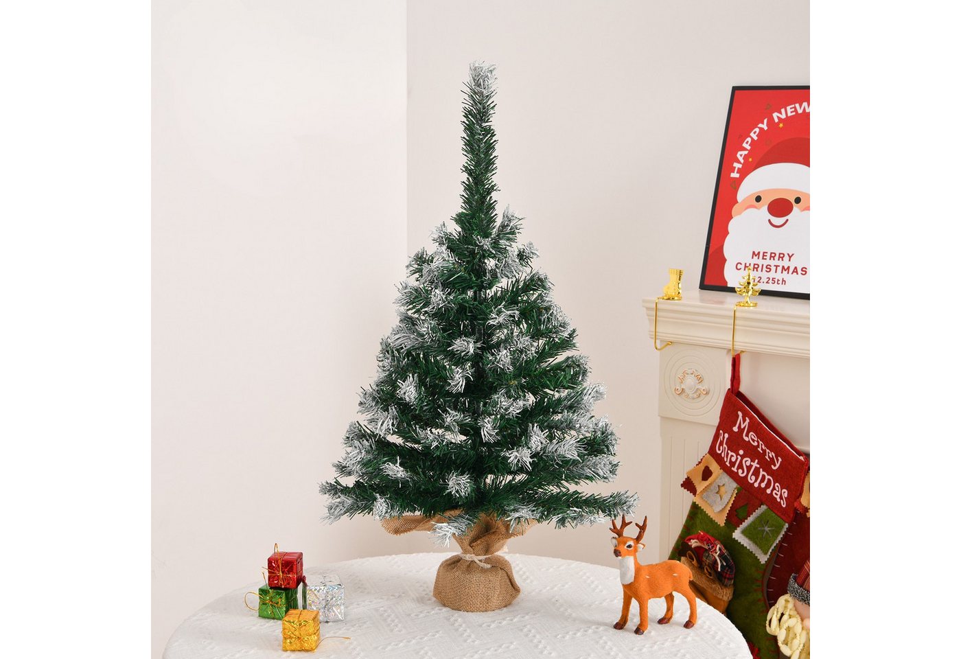 LALAHO Künstlicher Weihnachtsbaum 60cm Tisch-Weihnachtsbaum mit Schnee, Mini Künstlicher Tannenbaum 70 Zweige, für Weihnachtsdeko, Indoor LALAHO Künstlicher Weihnachtsbaum 60cm Tisch-Weihnachtsbaum mit Schnee, Mini Künstlicher Tannenbaum 70 Zweige, für Weihnachtsdeko, Indoor von LALAHO