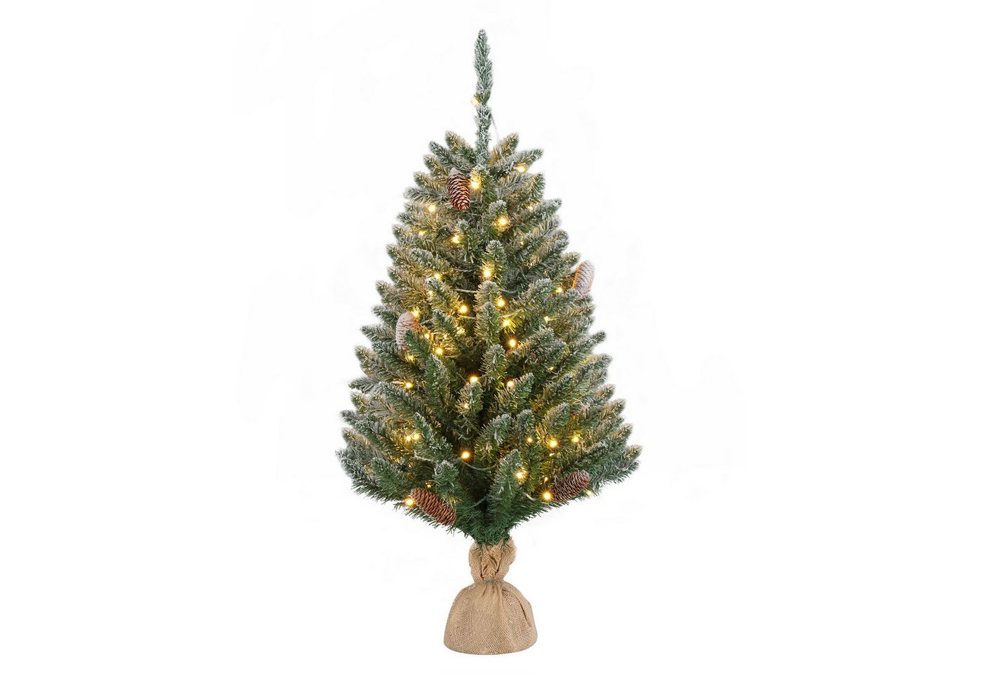 LALAHO Künstlicher Weihnachtsbaum 90cm Mini Künstlicher Tannenbaum mit LED und Kiefernzapfen, Tisch-Weihnachtsbaum mit 118 Zweige, 100 warmweißen LEDs mit 8 Modi LALAHO Künstlicher Weihnachtsbaum 90cm Mini Künstlicher Tannenbaum mit LED und Kiefernzapfen, Tisch-Weihnachtsbaum mit 118 Zweige, 100 warmweißen LEDs mit 8 Modi von LALAHO