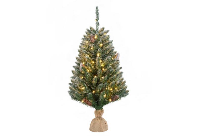 LALAHO Künstlicher Weihnachtsbaum 90cm Mini Künstlicher Tannenbaum mit LED und Kiefernzapfen, Tisch-Weihnachtsbaum mit 118 Zweige, 100 warmweißen LEDs mit 8 Modi LALAHO Künstlicher Weihnachtsbaum 90cm Mini Künstlicher Tannenbaum mit LED und Kiefernzapfen, Tisch-Weihnachtsbaum mit 118 Zweige, 100 warmweißen LEDs mit 8 Modi von LALAHO