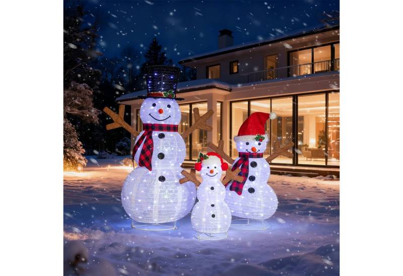 LALAHO Schneemann 3-teiliges LED-Schneemann Weihnachtsfigur, 60/90/120cm mit 300 LEDs Weihnachtsbeleuchtung für Innen und Außen LALAHO Schneemann 3-teiliges LED-Schneemann Weihnachtsfigur, 60/90/120cm mit 300 LEDs Weihnachtsbeleuchtung für Innen und Außen von LALAHO