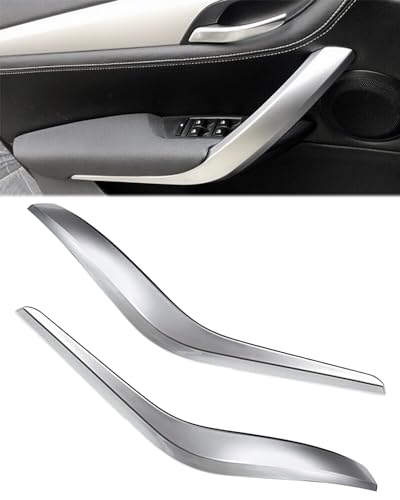 LALAIJDOU X1 E84 Türgriffabdeckung, 2 Stück Türgriffabdeckung linke Seite + rechte Seite Innentürgriffabdeckung kompatibel mit BMW X1 E84 2009-2015, #51412991775#51412991776 (Silbrig) von LALAIJDOU