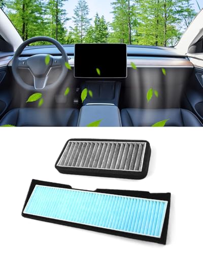 Aktivierter Kabinenluftfilter HEPA N98 für Model 3, aktualisierter Luftfilter mit Ersatzaktivkohle, kompatibel mit Tesla Model 3 Außenfilter 2021-2023 (2 Stück) Aktivierter Kabinenluftfilter HEPA N98 für Model 3, aktualisierter Luftfilter mit Ersatzaktivkohle, kompatibel mit Tesla Model 3 Außenfilter 2021-2023 (2 Stück) von LALAIJDOU