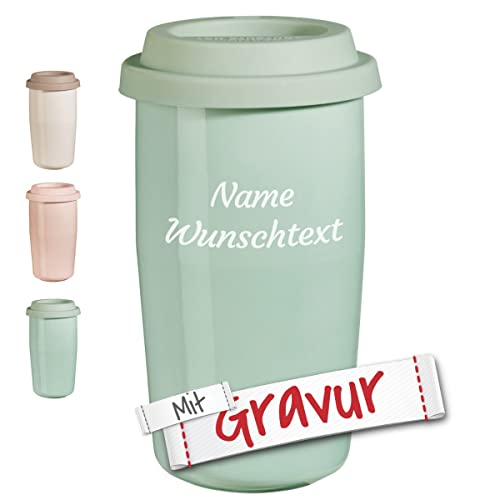 ASA Selection cup&go Thermobecher mit Gravur, Porzellan Reisebecher Isolierbecher Kaffeebecher personalisiert mit Namen als Geschenk für Mama Papa Freundin Mann Frau zum Geburtstag Weihnachten, MINT ASA Selection cup&go Thermobecher mit Gravur, Porzellan Reisebecher Isolierbecher Kaffeebecher personalisiert mit Namen als Geschenk für Mama Papa Freundin Mann Frau zum Geburtstag Weihnachten, MINT von LALALO